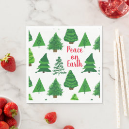 Guardanapo De Papel Paz na Terra Árvores de Natal