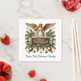 Guardanapo De Papel Paz Na Terra Evergreen Garland