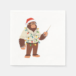 Guardanapo De Papel Pé Grande Sasquatch Enfermeira Natal Enfermagem 