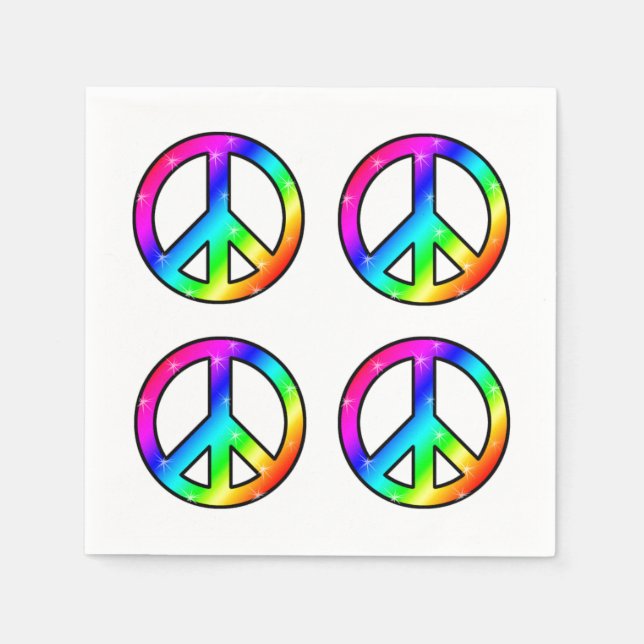 Guardanapo De Papel Peace Rainbow Paper Napkins (Frente)