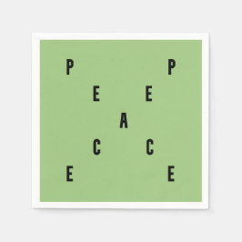 Guardanapo De Papel Peace Typography