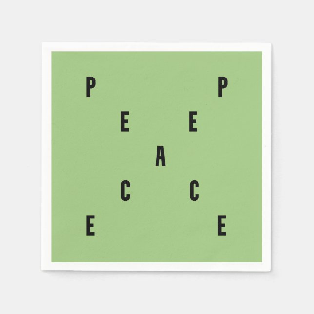 Guardanapo De Papel Peace Typography (Frente)