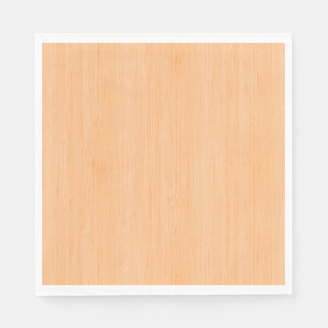 Guardanapo De Papel Peach Bamboo Wood Grain Look (Frente)