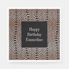 Guardanapo De Papel Peach Blush Black Cobra Sking