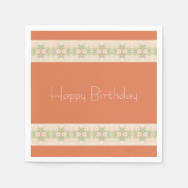 Guardanapo De Papel Peach E Beige