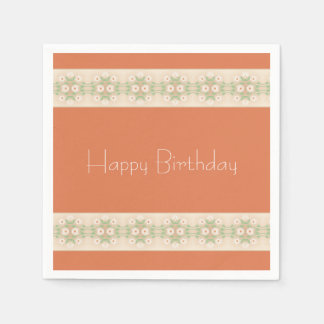 Guardanapo De Papel Peach E Beige