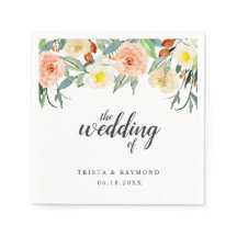 Peach Floral Elegant Wedding