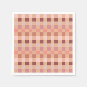 Guardanapo De Papel Peach Fuzz Checkerboard