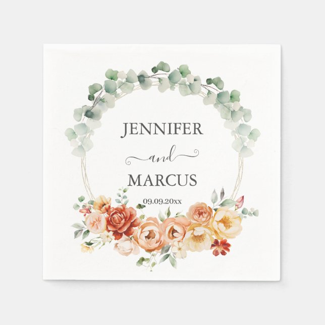 Guardanapo De Papel Peach Garden Romance (Frente)