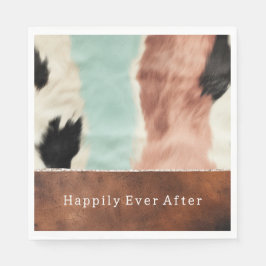 Guardanapo De Papel Peach Mint Cream Cowgirl Cowhide