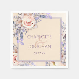 Guardanapo De Papel Peach - Papel Floral De Casamento De Pêssego Napki