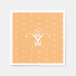 Guardanapo De Papel Peach Retro White Flourish Rosa