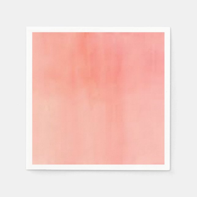 Guardanapo De Papel Peach Watercolor design de papel (Frente)