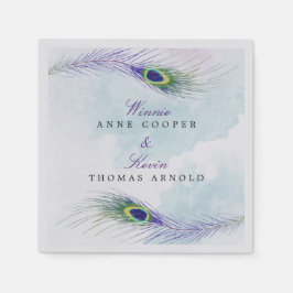 Guardanapo De Papel Peacock Feather Napkins