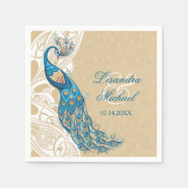Guardanapo De Papel Peacock Lace Elegance 2 Wedkins