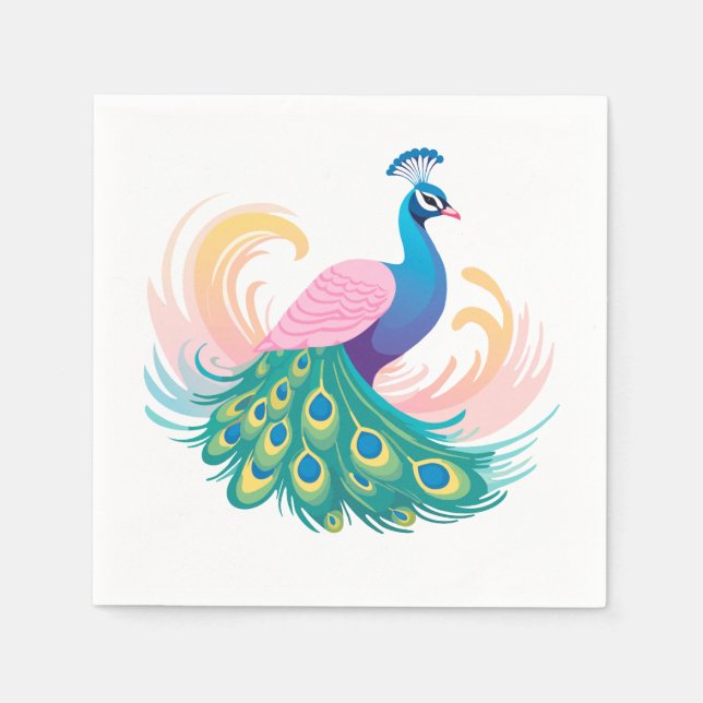 Guardanapo De Papel Peacock Paper Napkins (Frente)