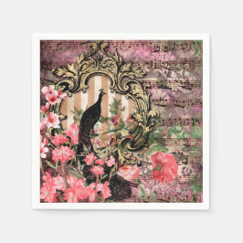 Guardanapo De Papel Peacock Pink French Wedding Supply Paper Napkins