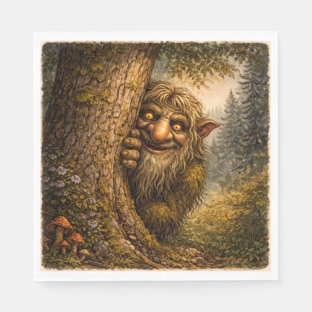 Guardanapo De Papel Peaking Norwegian Troll, Napkins (Frente)