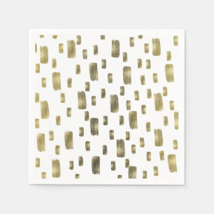 Guardanapo De Papel Peça de bronze Dourado de Pincel de Tinta Moderna