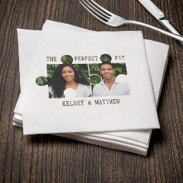 Guardanapo De Papel Peça de Puzzle Foto Casamento Ajuste Perfeito