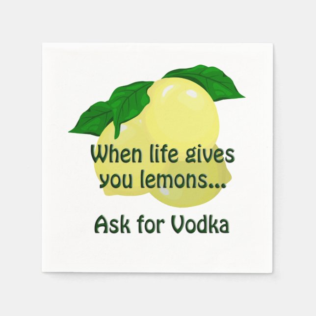 Guardanapo De Papel Peça Vodka Napkin (Frente)