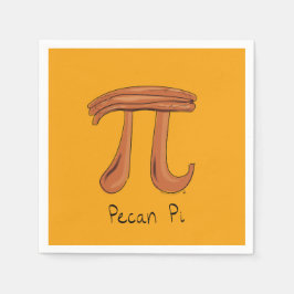 Guardanapo De Papel Pecan Pi Cute Math Pi Day Party Napkins
