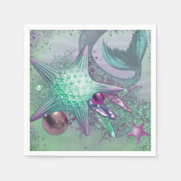 Guardanapo De Papel Peças de Mermaid Party