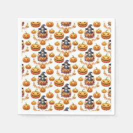 Guardanapo De Papel Pedaço de Abóbora de Halloween