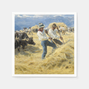 Guardanapo De Papel Peder Severin Kroyer - Threshing in the Abruzzi