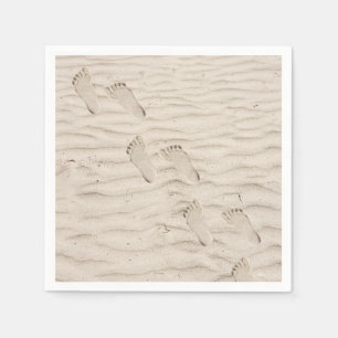 Guardanapo De Papel Pegadas de areia na praia