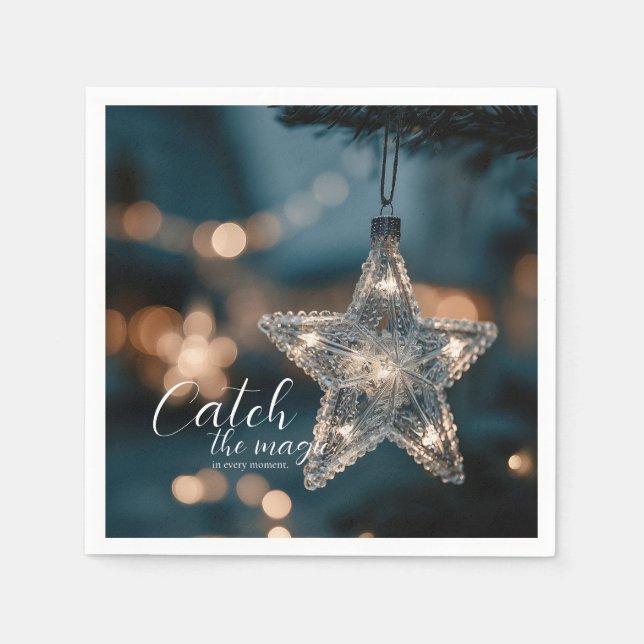 Guardanapo De Papel Pegue a Estrela Mágica de Natal (Frente)