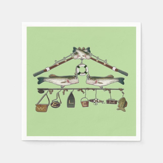 Guardanapo De Papel Peixe Bass Bem-Vindo (Frente)