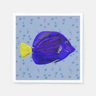 Guardanapo De Papel Peixe-marisco azul