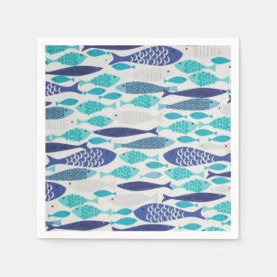 Guardanapo De Papel Peixes azuis