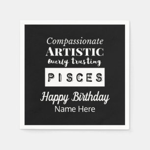 Guardanapo De Papel Peixes Características de Diversão Zodiac Aniversá