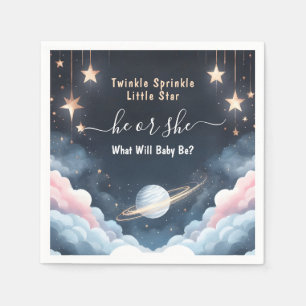Guardanapo De Papel Pela Nuvem Twinkle Twinkle Pequena Revelação de Gê