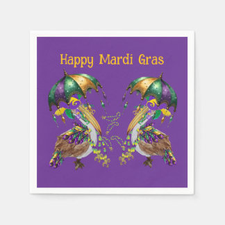 Guardanapo De Papel Pelicano Festivo de Louisiana Mardi Gras