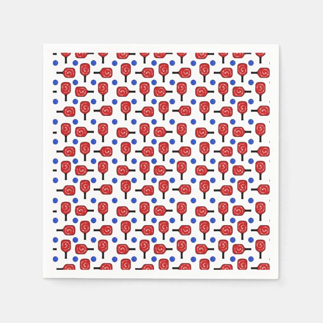 Guardanapo De Papel Película vermelha, pás azuis e picles, (Frente)