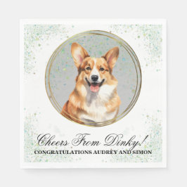 Guardanapo De Papel Pembroke Welsh Corgi Casando Napkin Com Foto
