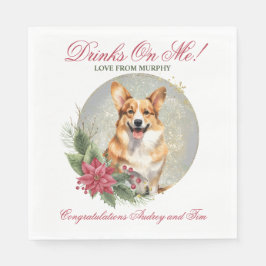 Guardanapo De Papel Pembroke Welsh Corgi Casando Napkin Com Foto