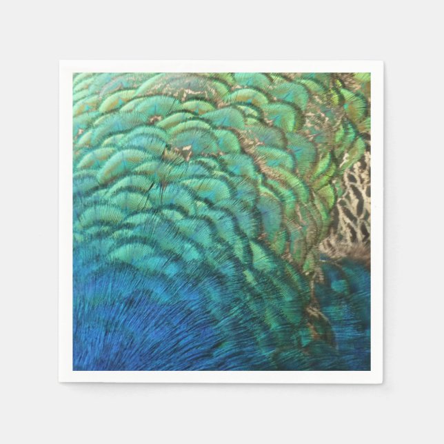 Guardanapo De Papel Penas de Peacock I Abstrato (Frente)