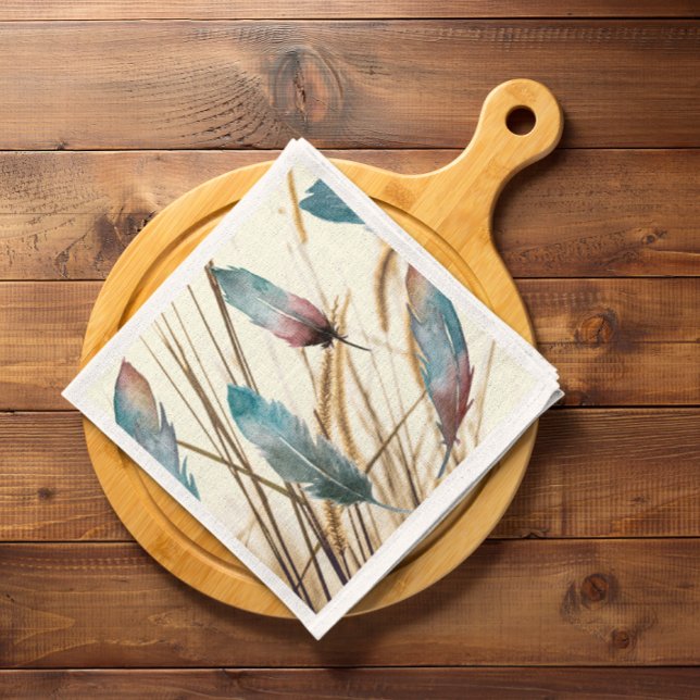 Guardanapo De Papel Penas e erva (Criador carregado)