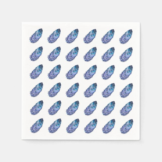 Guardanapo De Papel Penas Napkins - Suas Cores (Frente)