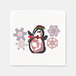 Guardanapo De Papel Penguin Winter 