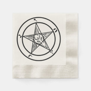 Guardanapo De Papel Pentagrama Cozinhado Cocktail Baphomet Napkin