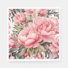 Guardanapo De Papel Peônia Rosa 