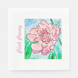 Guardanapo De Papel Peônia Rosa