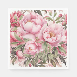 Guardanapo De Papel Peônia Rosa 