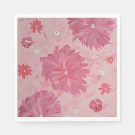Guardanapo De Papel Peonies Rosa Partido Floral Napkins