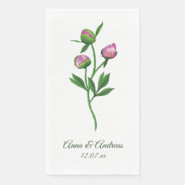 Guardanapo De Papel Peony Wedding
